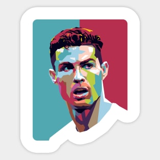 Cristiano Ronaldo 7 Pop Art Portrait Sticker